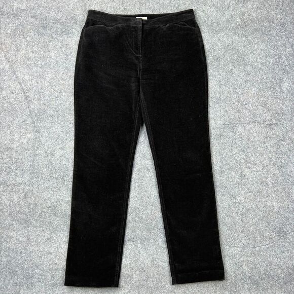 J. Jill Pants - J Jill Pants Women 6 Brown Corduroy Mid Rise Ankle Pockets Stretch Cotton Casual